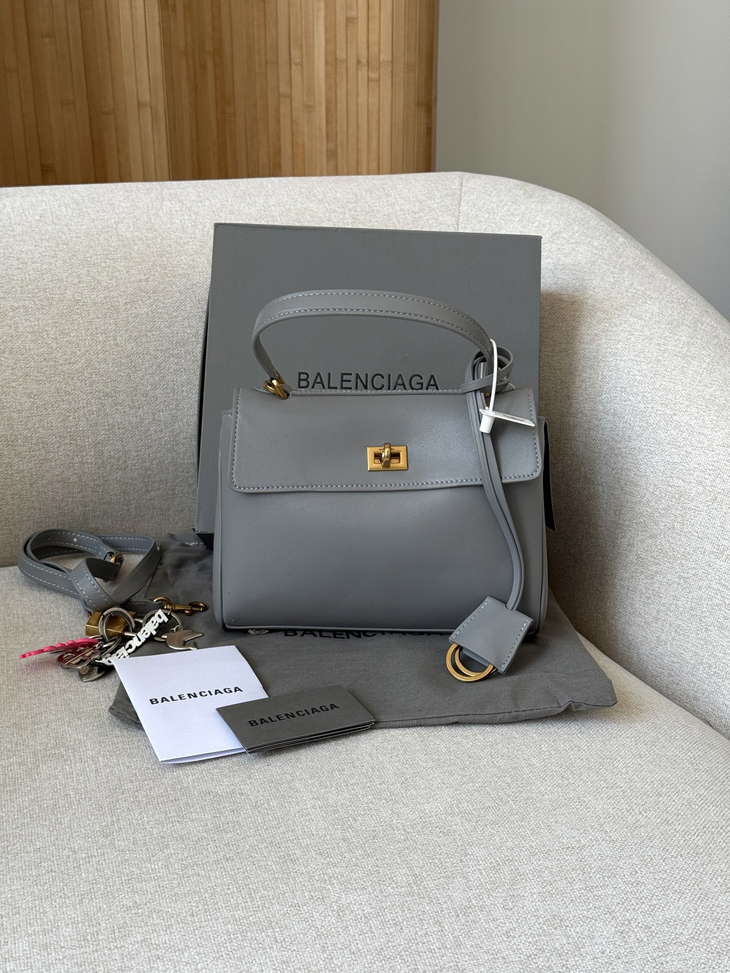 Balenciaga Rodeo Mini Grey/Gold - 8