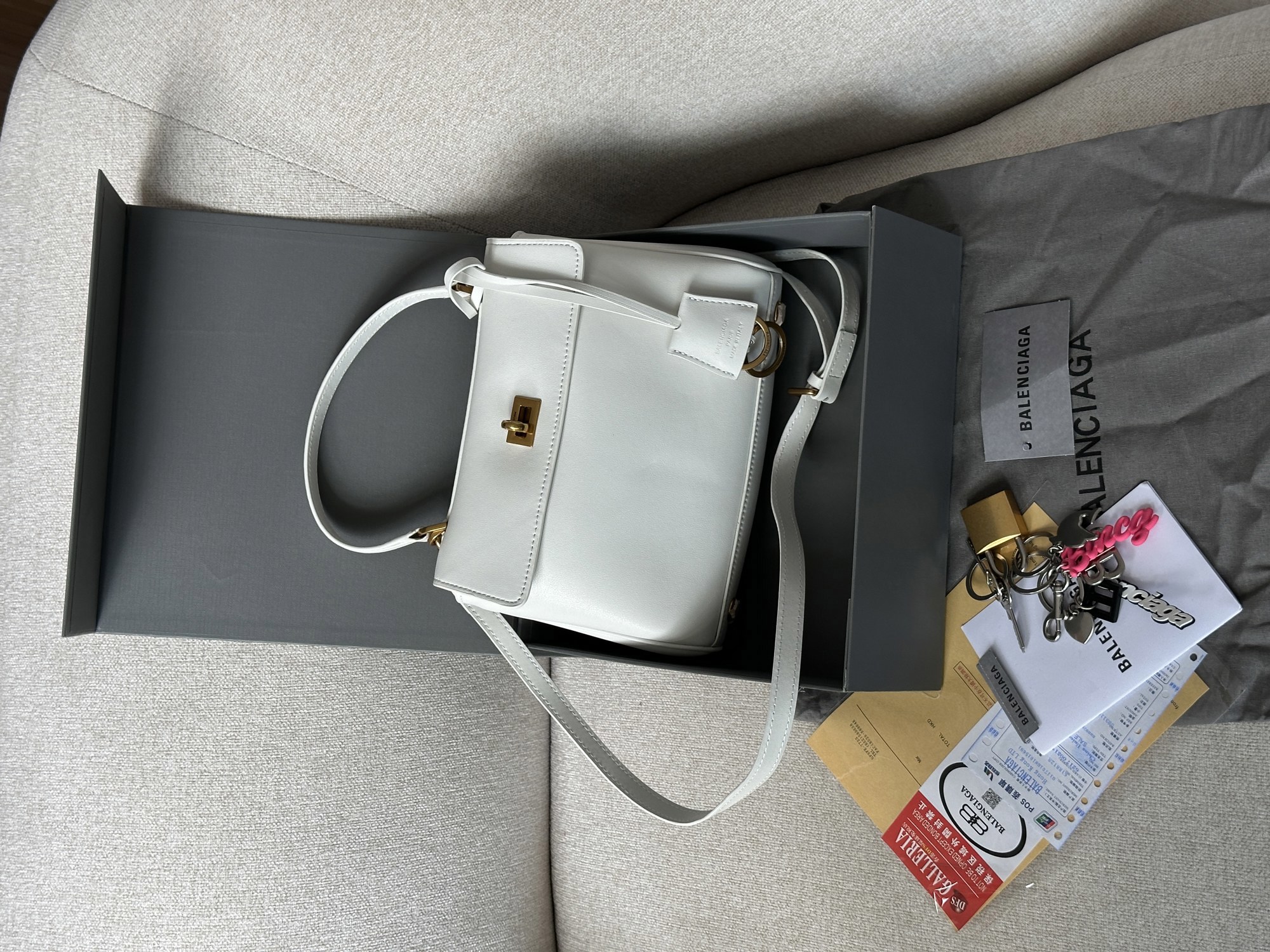Balenciaga Rodeo Mini White/Gold - 13