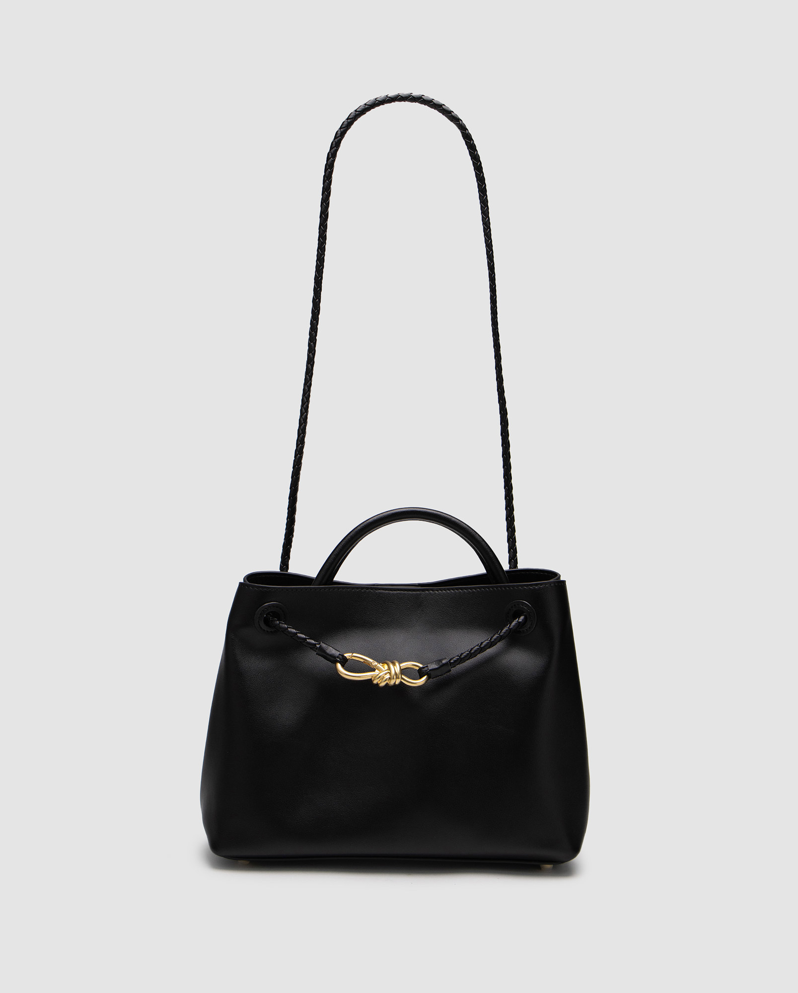 Bottega Veneta Andiamo Medium Leather Tote Bag in Black - 3