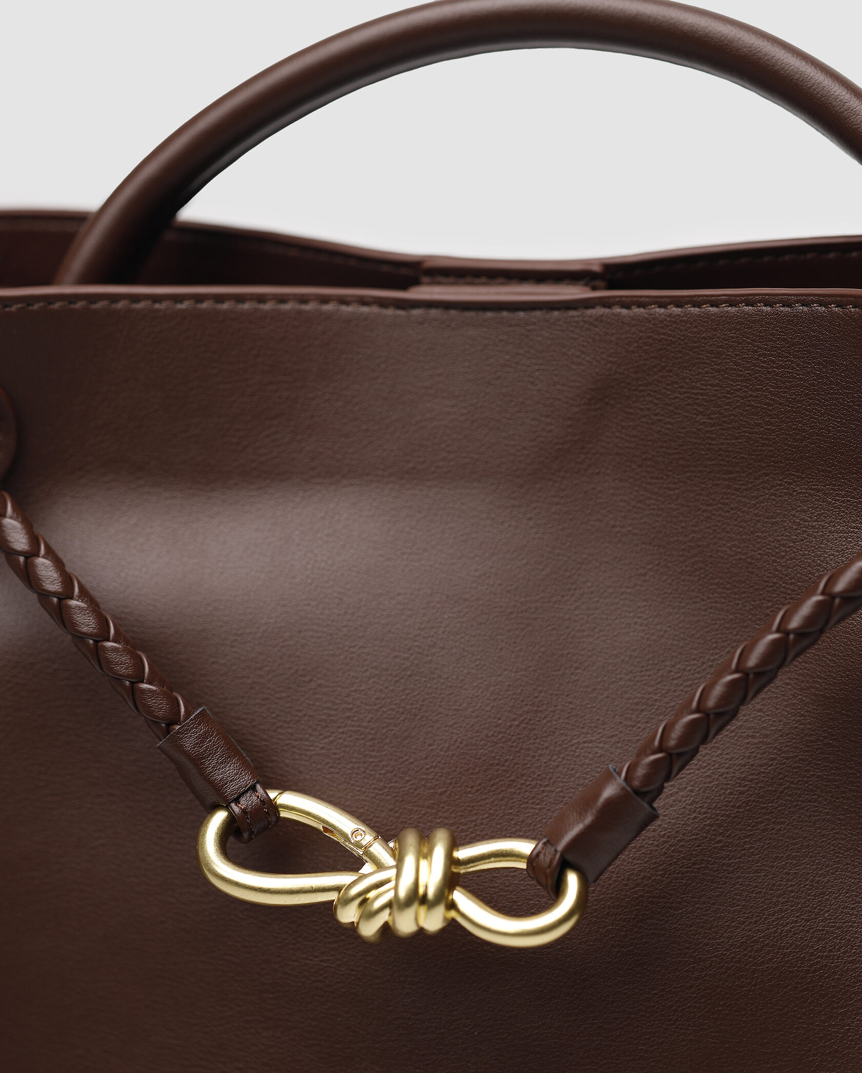 Bottega Veneta Andiamo Medium Leather Tote Bag in Brown - 4