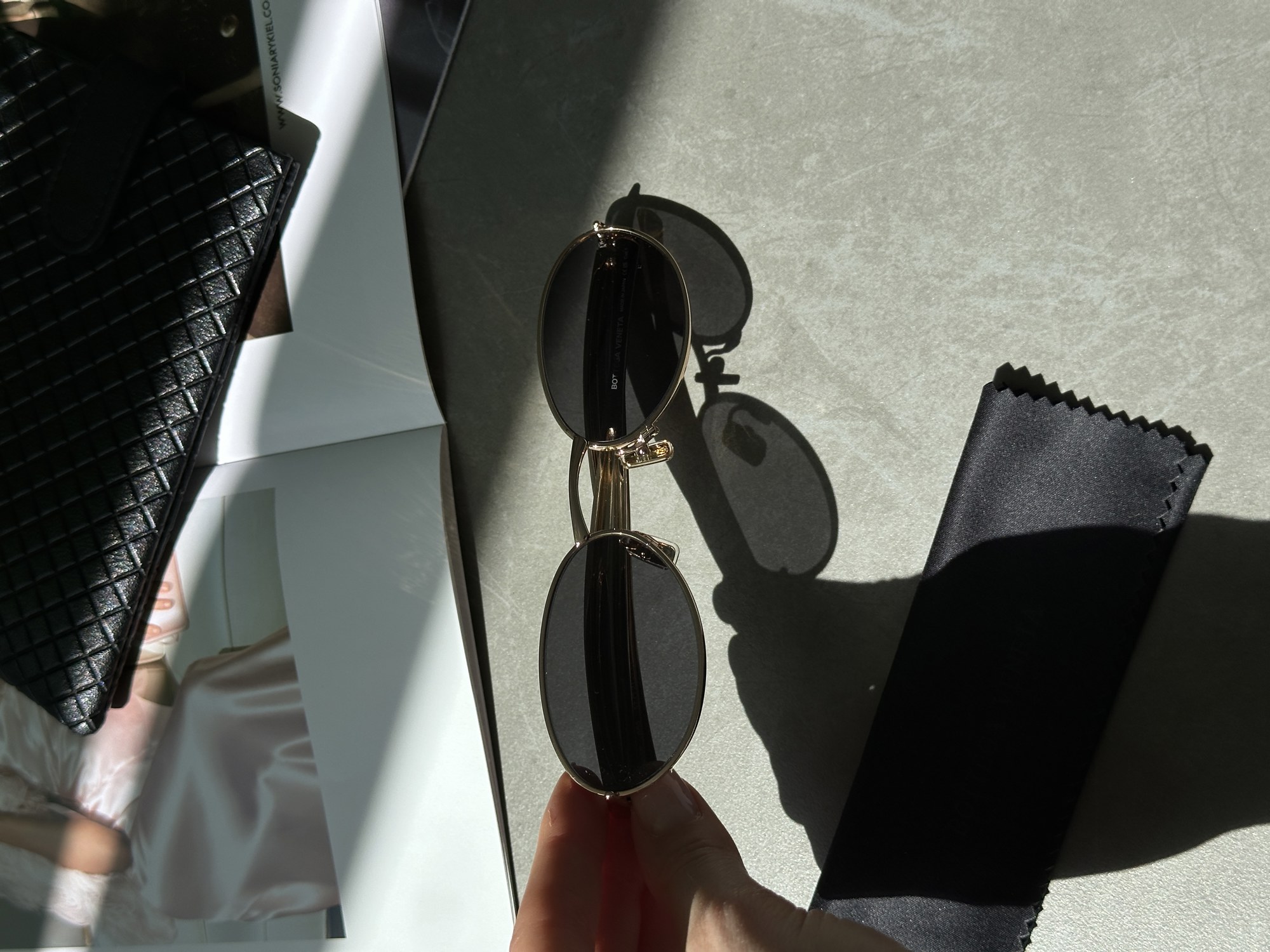 Bottega Veneta Black/Gold BV1386S 003 - 11