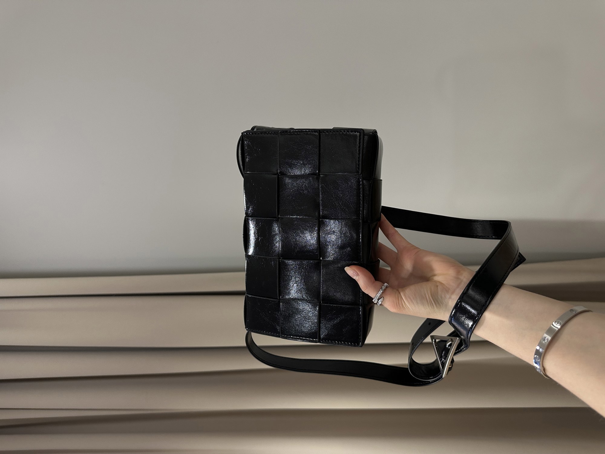 Bottega Veneta Cassette in Intrecciato Leather Black - 15