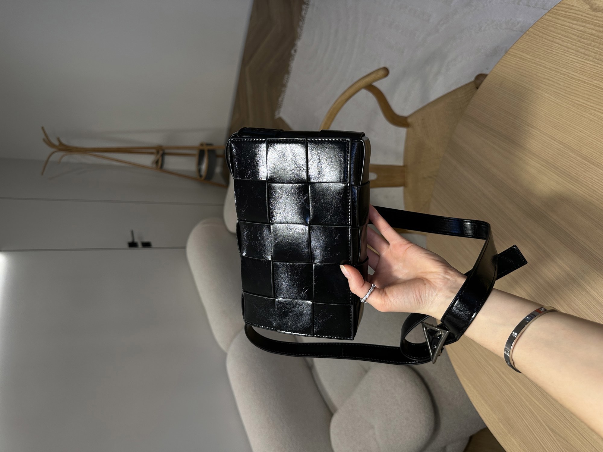 Bottega Veneta Cassette in Intrecciato Leather Black - 14