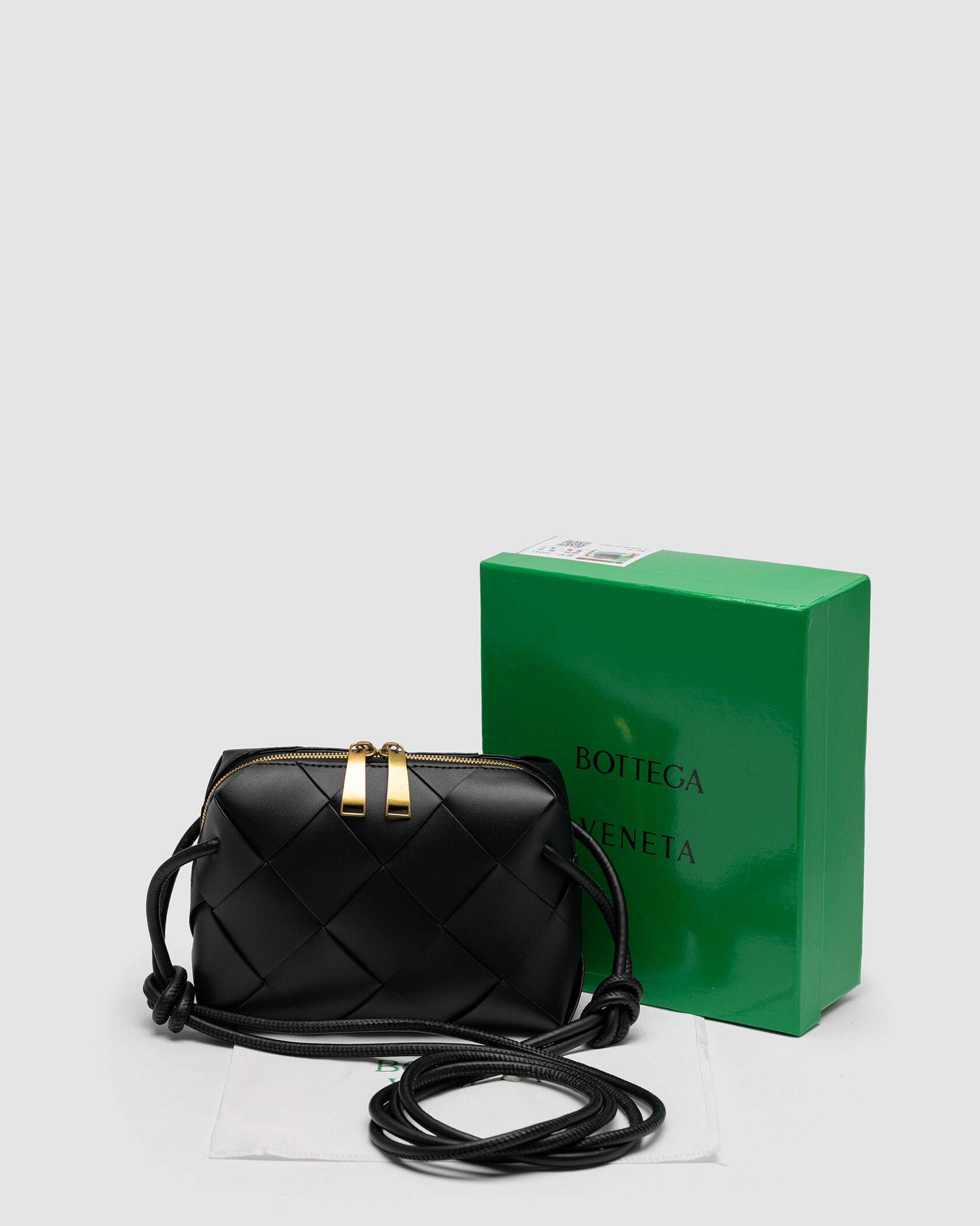 Bottega Veneta Mini Camera Bag 'Black/Gold' - 2