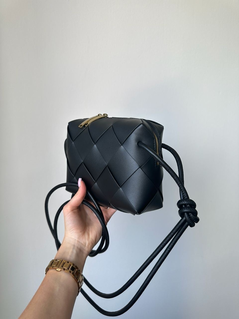 Bottega Veneta Mini Camera Bag 'Black/Gold' - 5