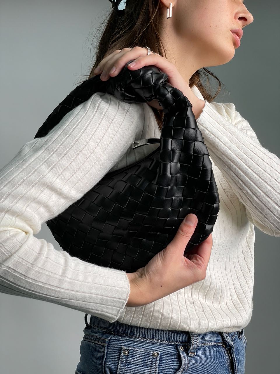 Bottega Veneta Nappa Intrecciato Mini Jodie Black - 12