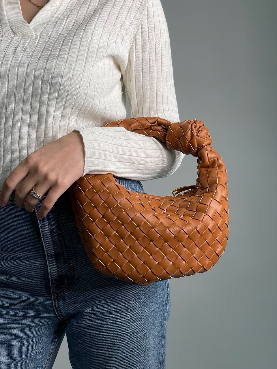 Bottega Veneta Nappa Intrecciato Mini Jodie Caramel - 8