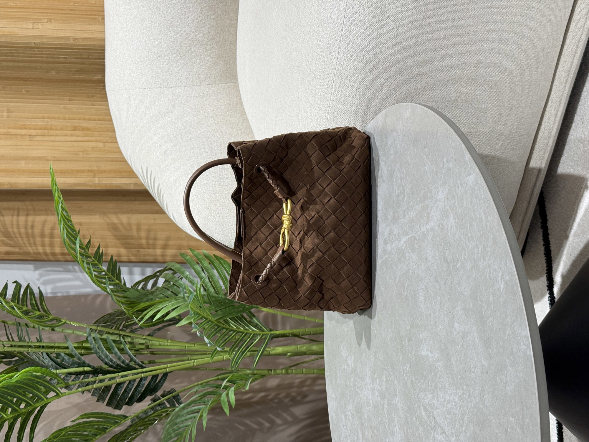 Bottega Veneta Small Andiamo Suede Amber - 15
