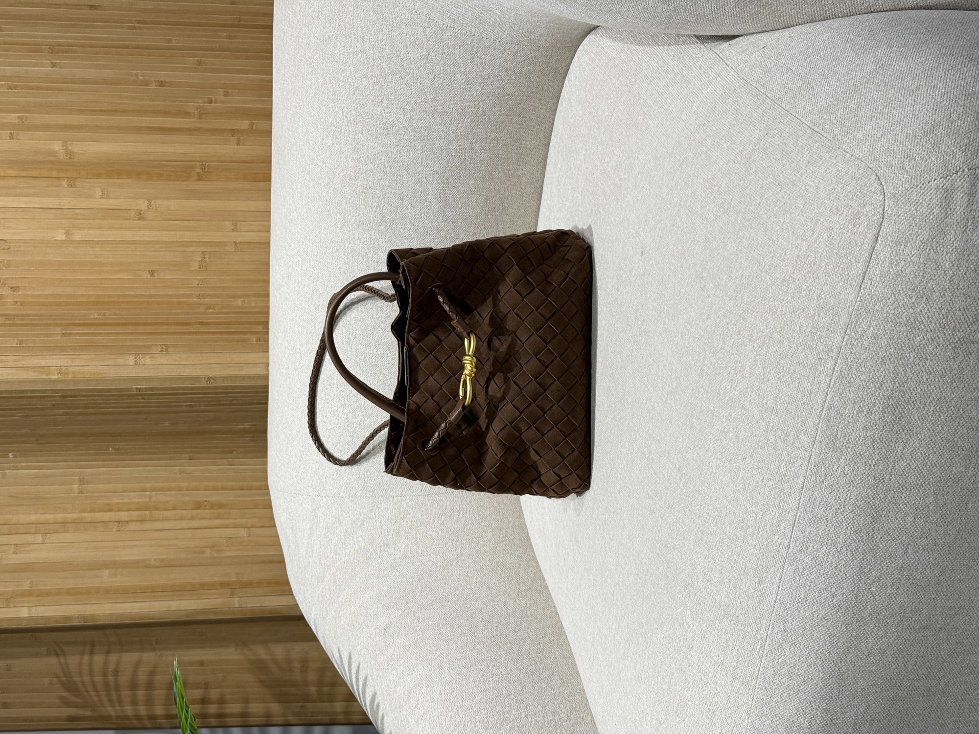 Bottega Veneta Small Andiamo Suede Amber - 14