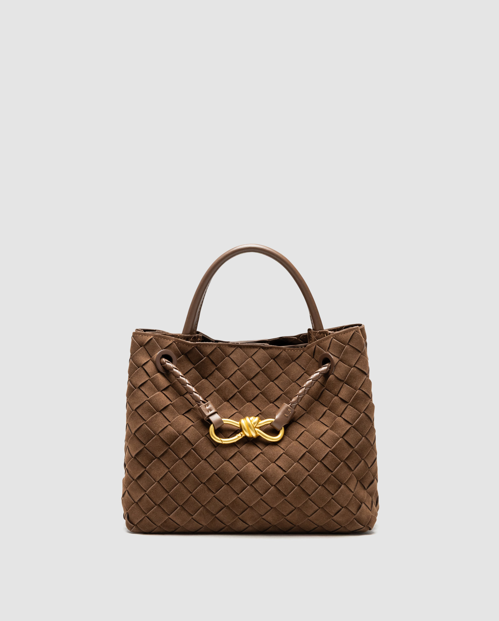 Bottega Veneta Small Andiamo Suede Amber - 2