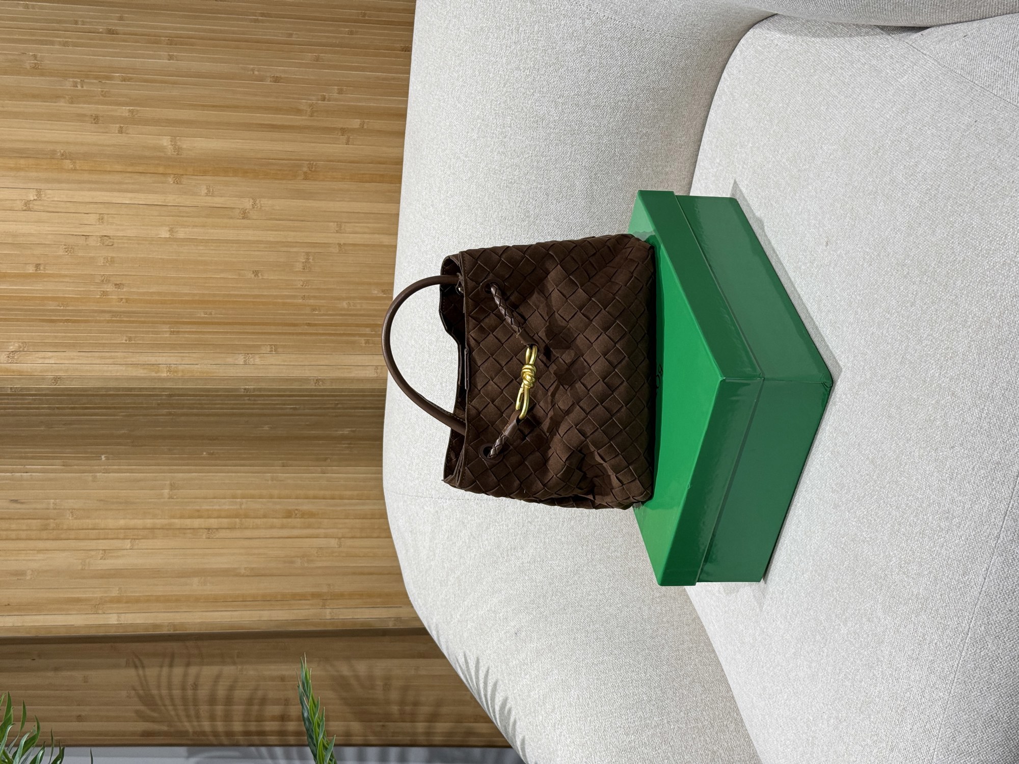 Bottega Veneta Small Andiamo Suede Amber - 11