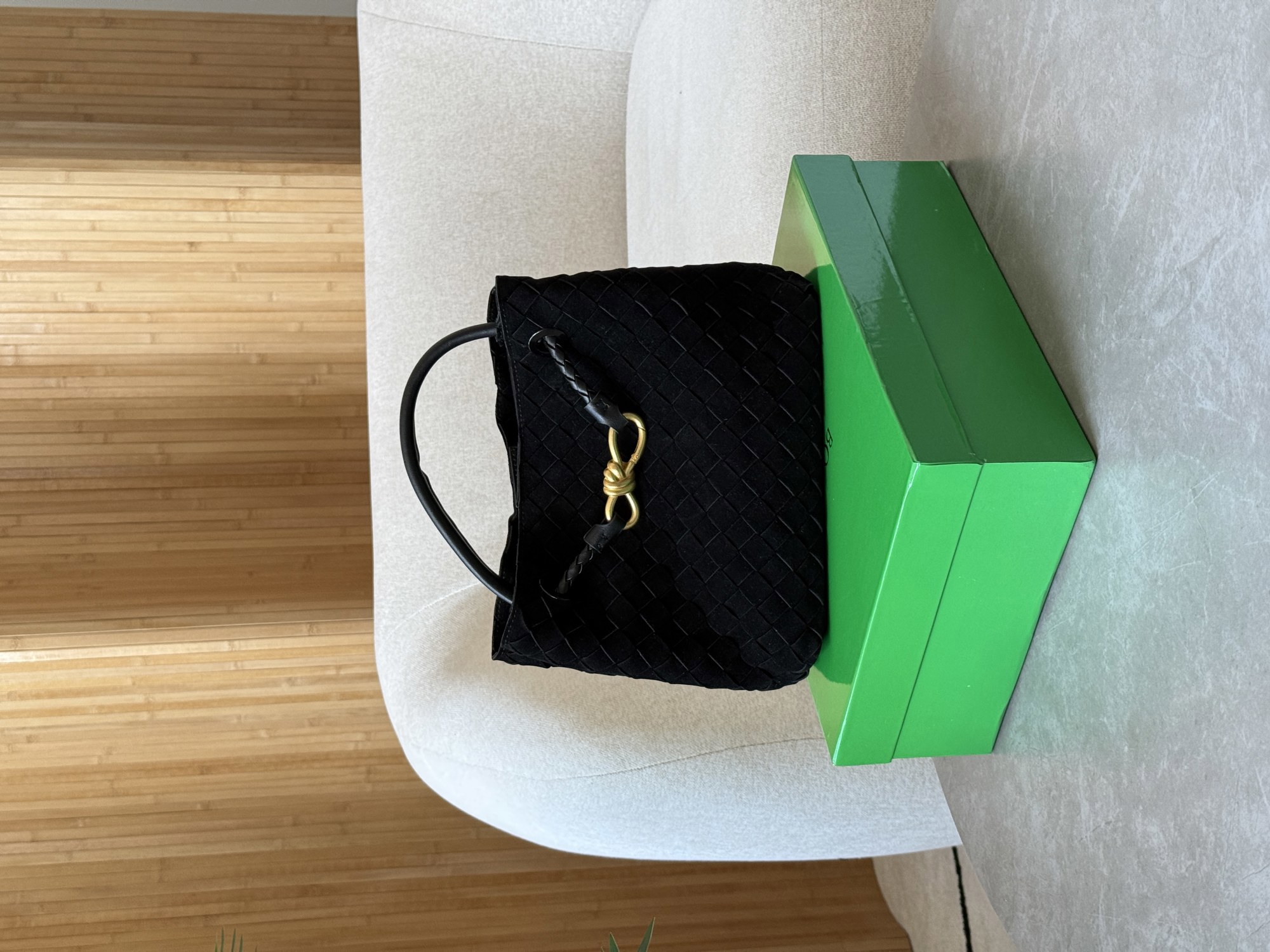 Bottega Veneta Small Andiamo Suede Black - 11