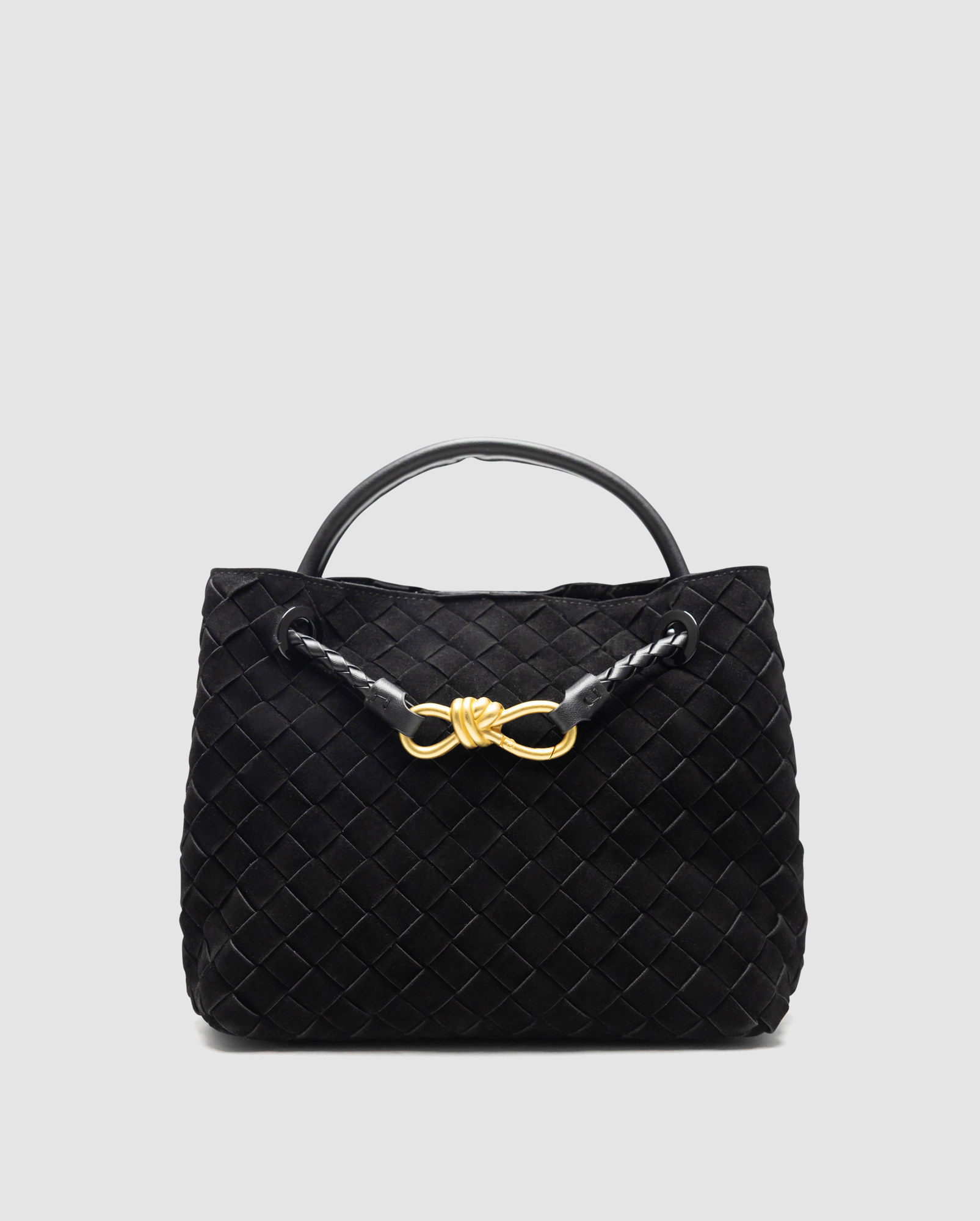 Bottega Veneta Small Andiamo Suede Black - 2