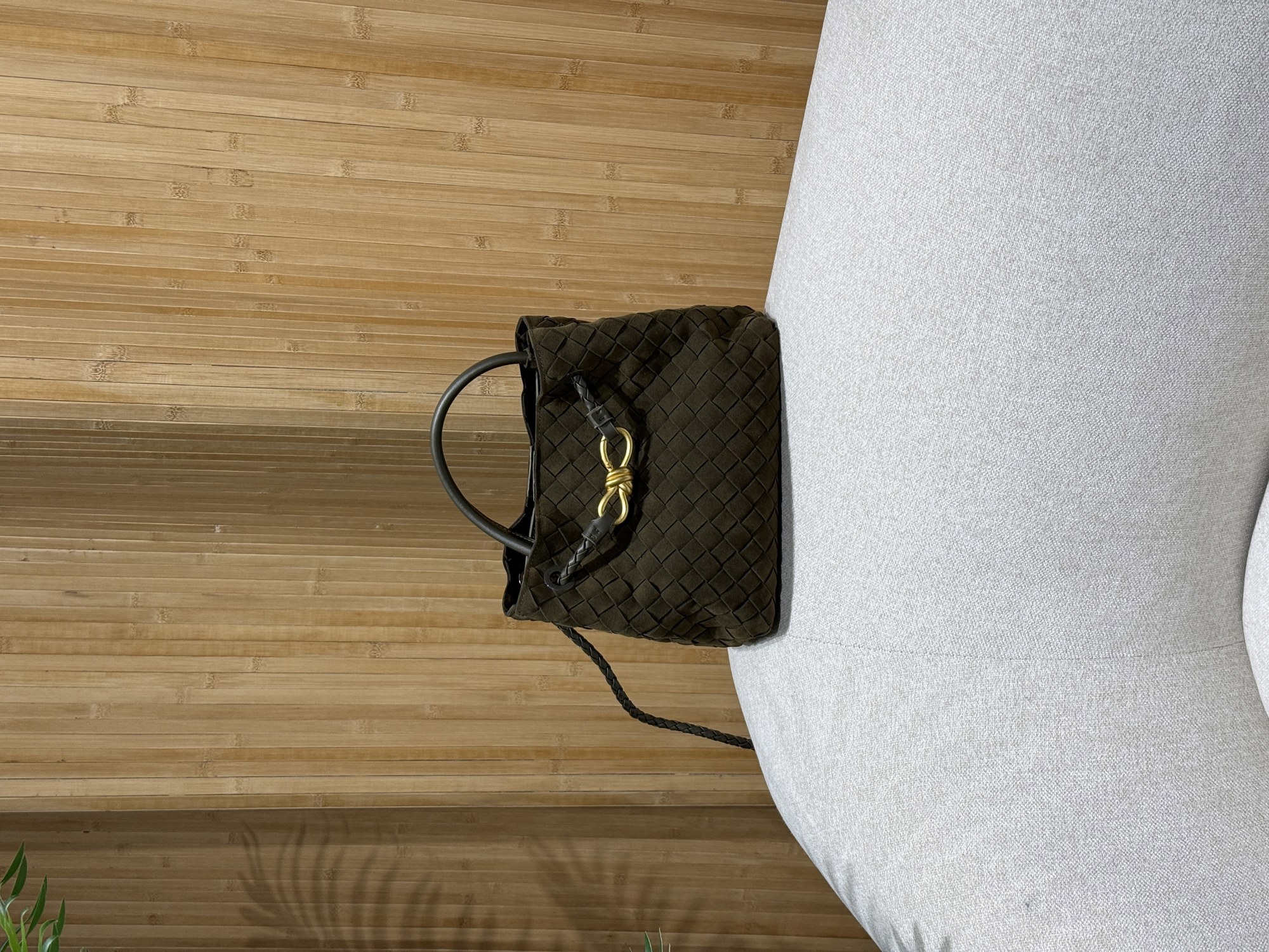 Bottega Veneta Small Andiamo Suede Cypress - 14
