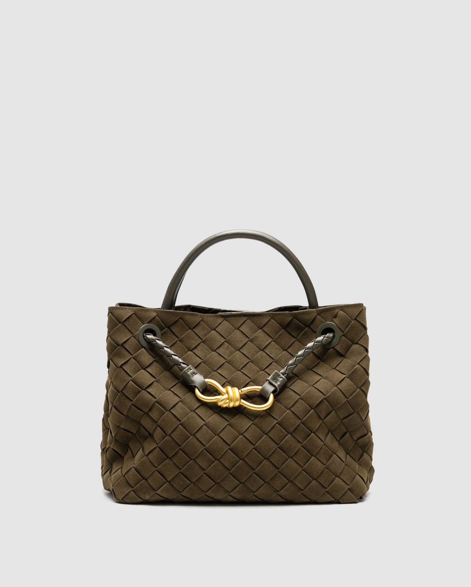 Bottega Veneta Small Andiamo Suede Cypress - 2
