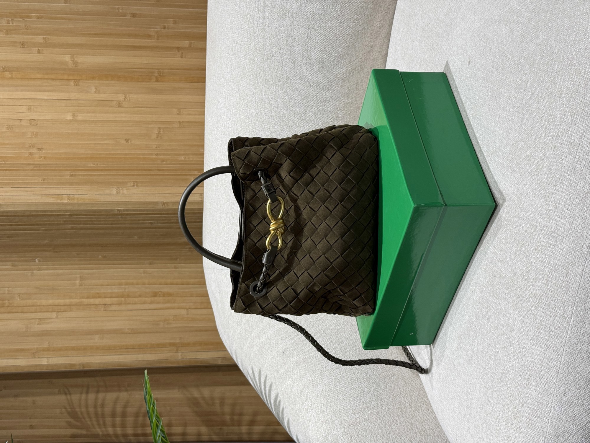 Bottega Veneta Small Andiamo Suede Cypress - 12