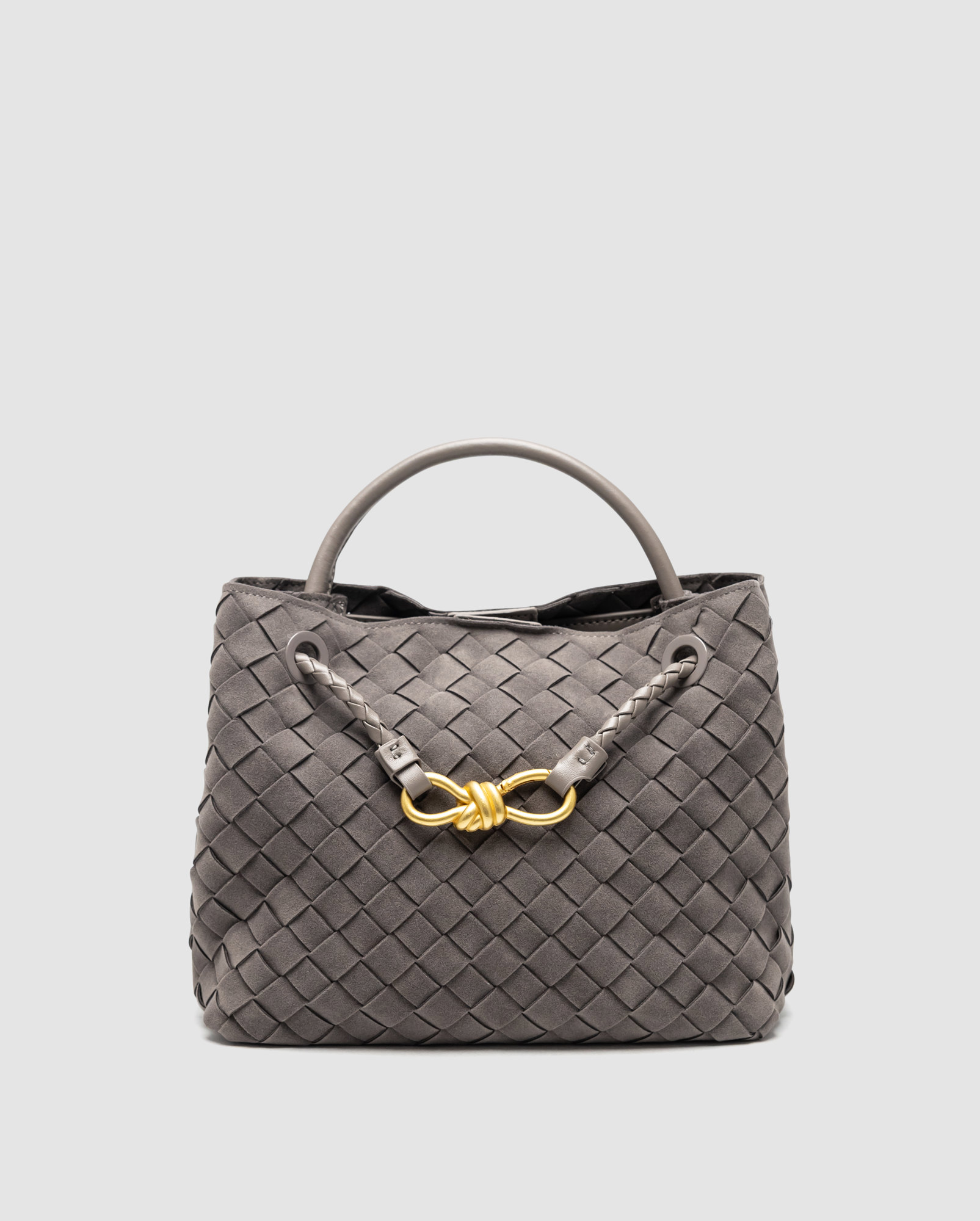 Bottega Veneta Small Andiamo Suede Grey - 2