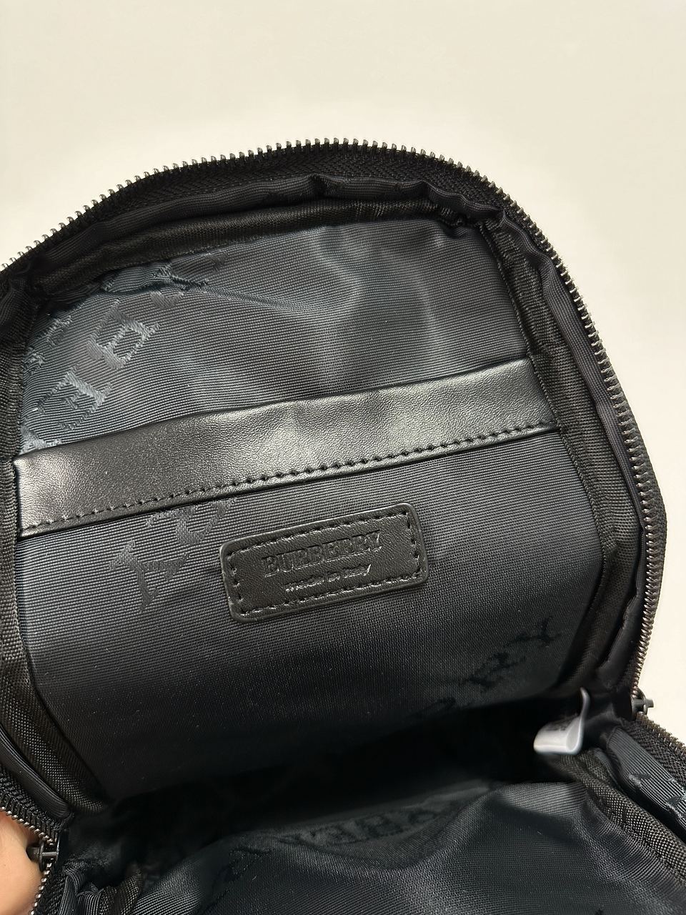 Burberry Black/Grey Canvas Nylon Crossbody Bag - 13