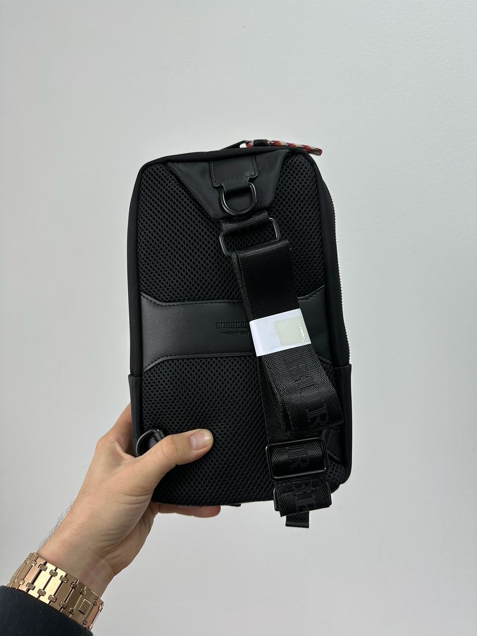 Burberry Black/Grey Canvas Nylon Crossbody Bag - 5