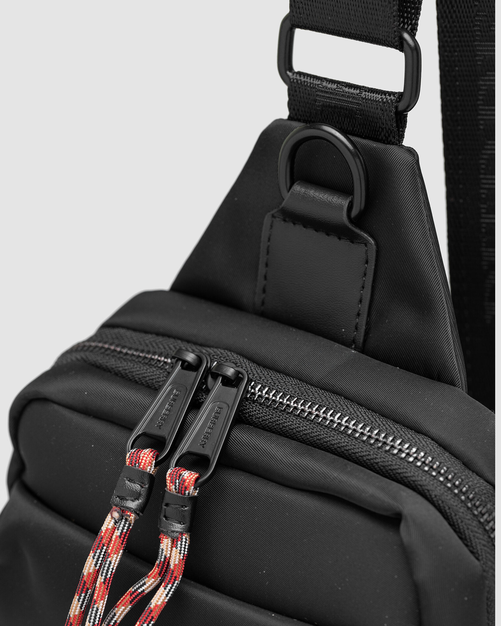 Burberry Black/Grey Canvas Nylon Crossbody Bag - 8