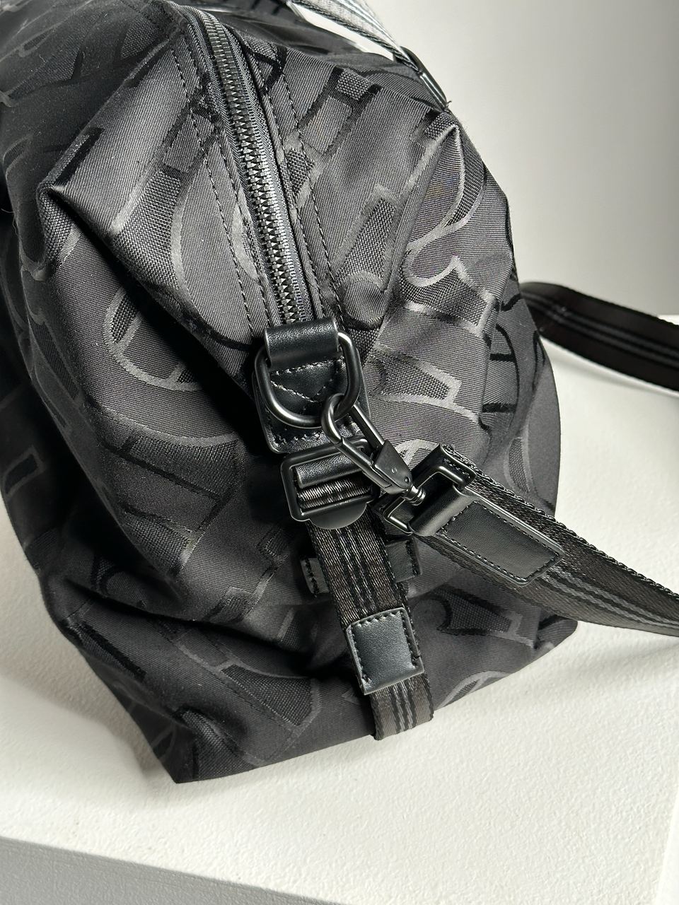 Burberry Black Monogram Recycled Polyester Jacquard Holdall - 14