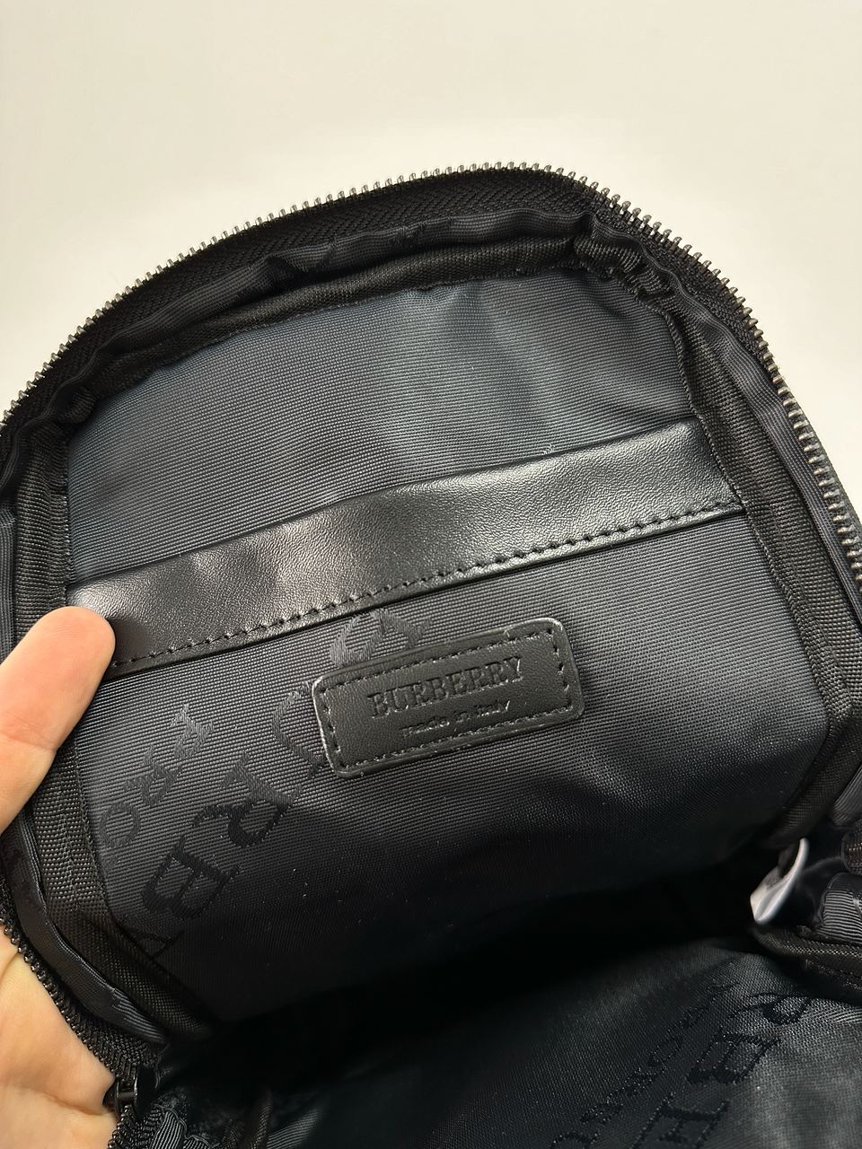 Burberry Black/Mustard Canvas Nylon Crossbody Bag - 13