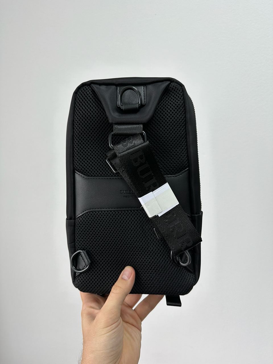 Burberry Black/Mustard Canvas Nylon Crossbody Bag - 5