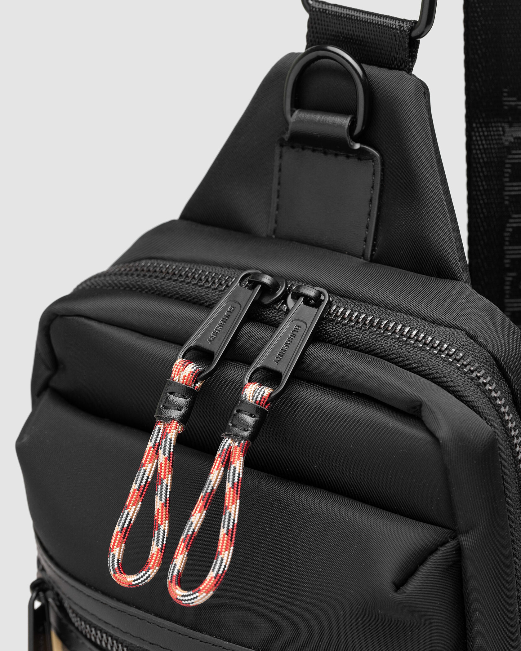 Burberry Black/Mustard Canvas Nylon Crossbody Bag - 9