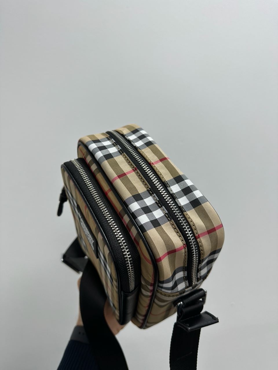 Burberry Black Quilted Canvas Paddy Crossbody Bag Beige - 6