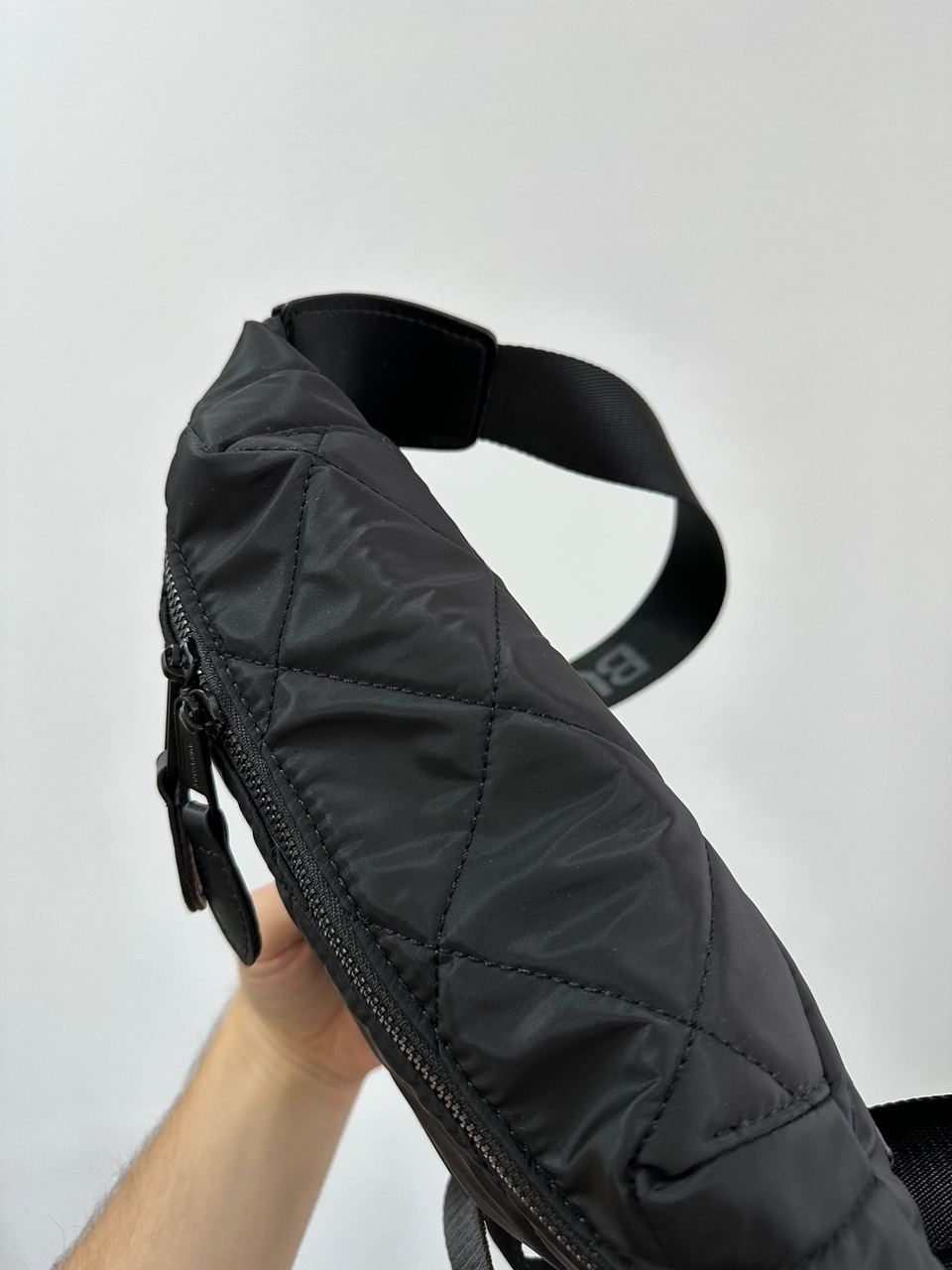 Burberry Black Quilted Fabric Medium Sonny Belt Bag - 12