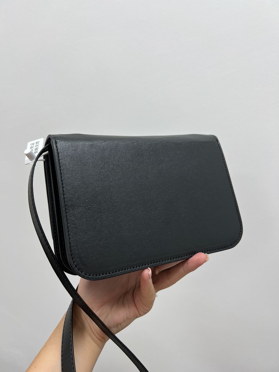 BURBERRY Calfskin Mini TB Bag Black - 12