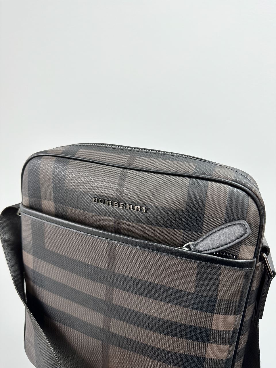 Burberry Large Messenger Bag Men Crossbody Shoulder Bag Brown - 10