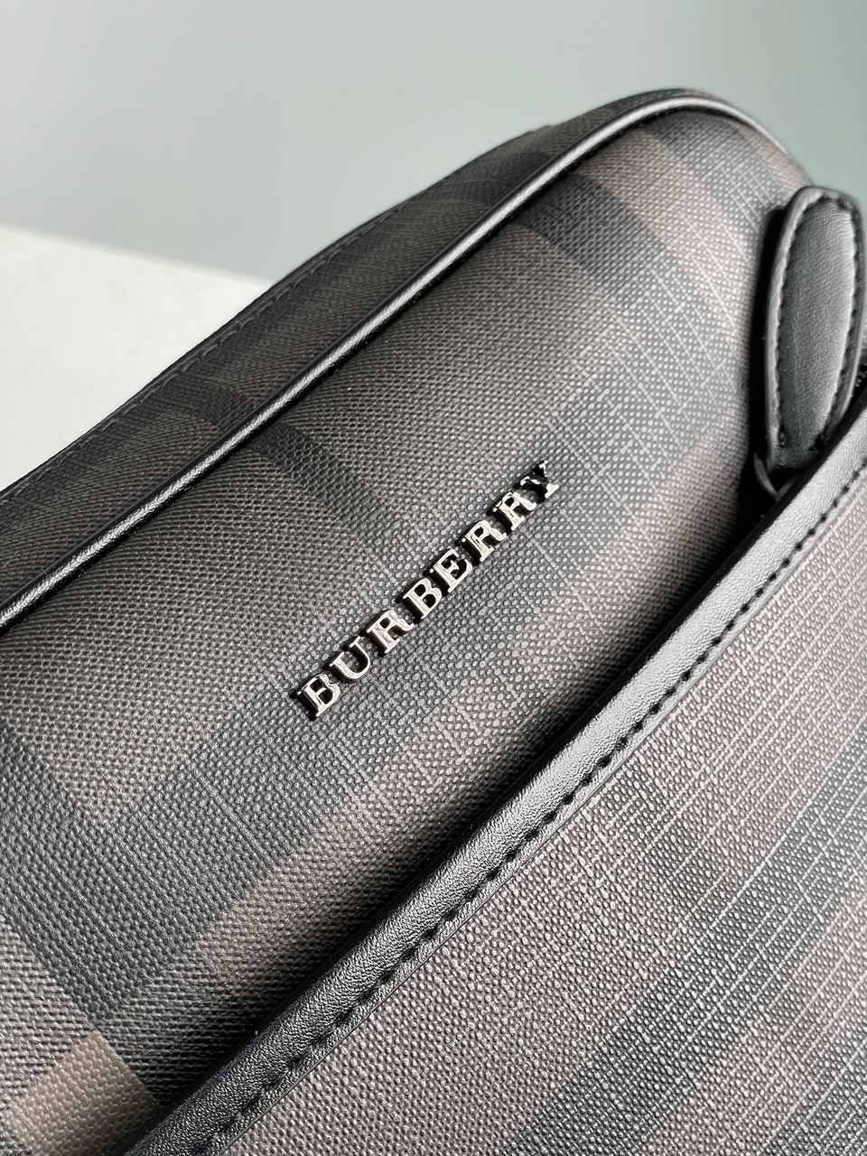 Burberry Large Messenger Bag Men Crossbody Shoulder Bag Brown - 8