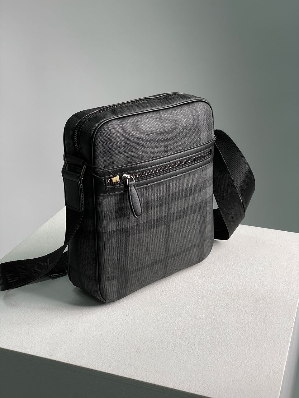 Burberry Large Messenger Bag Men Crossbody Shoulder Bag Grey - 10