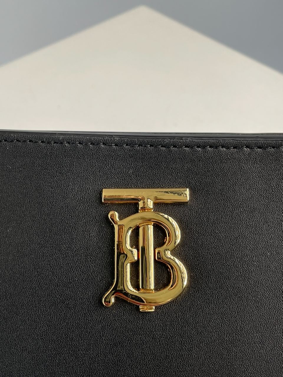 Burberry Leather TB Shoulder Bag "Black" - 12