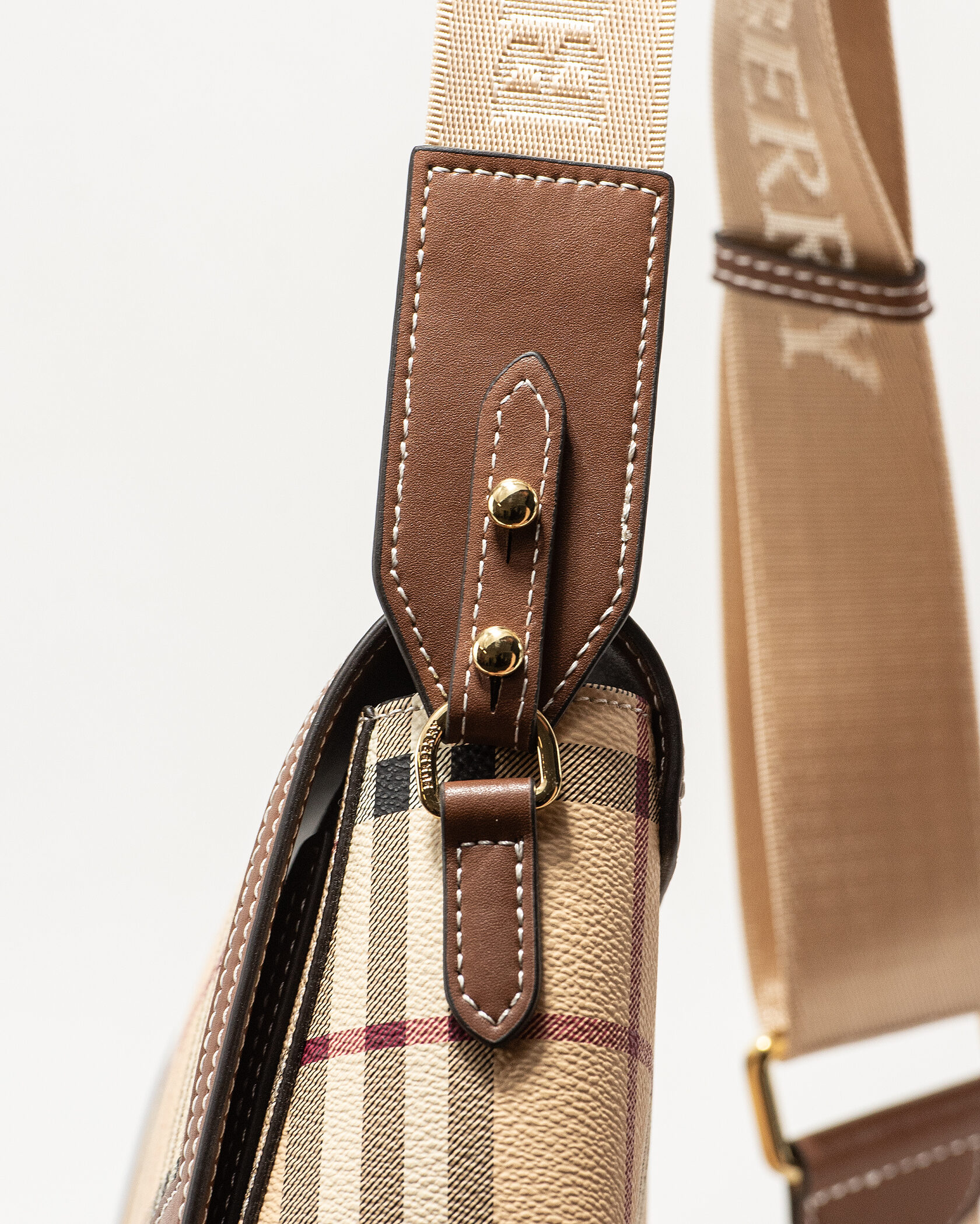 Burberry Leather Vintage Check Note Cross-Body Bag - 10