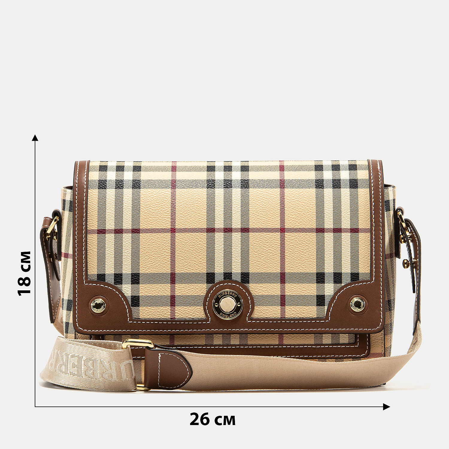 Burberry Leather Vintage Check Note Cross-Body Bag - 3