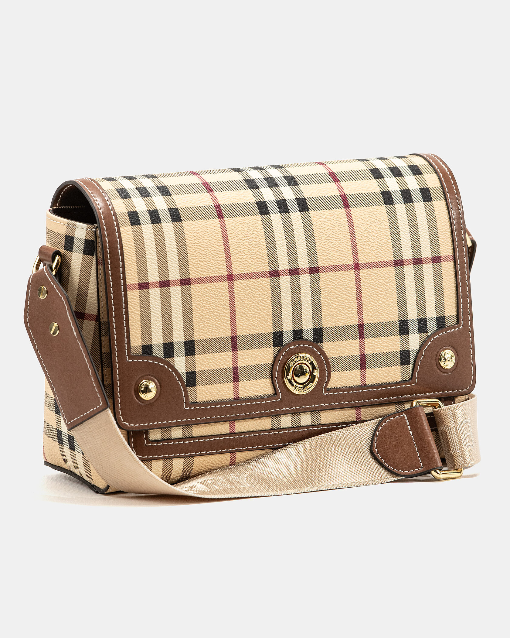 Burberry Leather Vintage Check Note Cross-Body Bag - 5