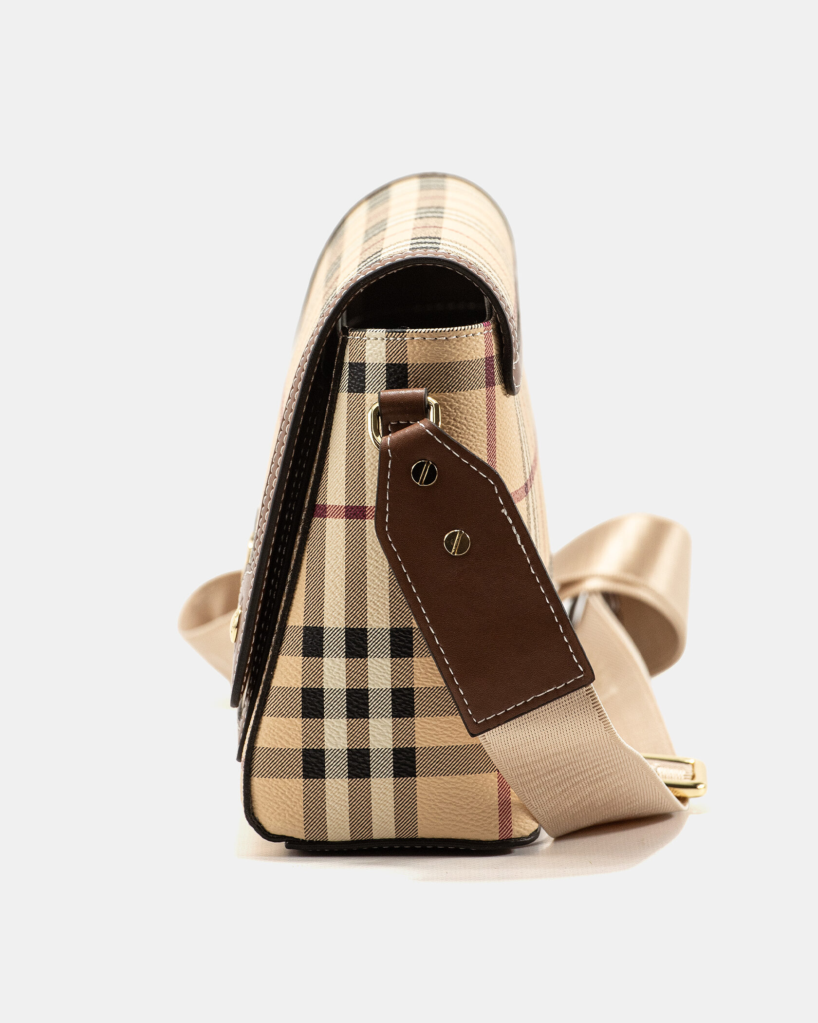 Burberry Leather Vintage Check Note Cross-Body Bag - 7