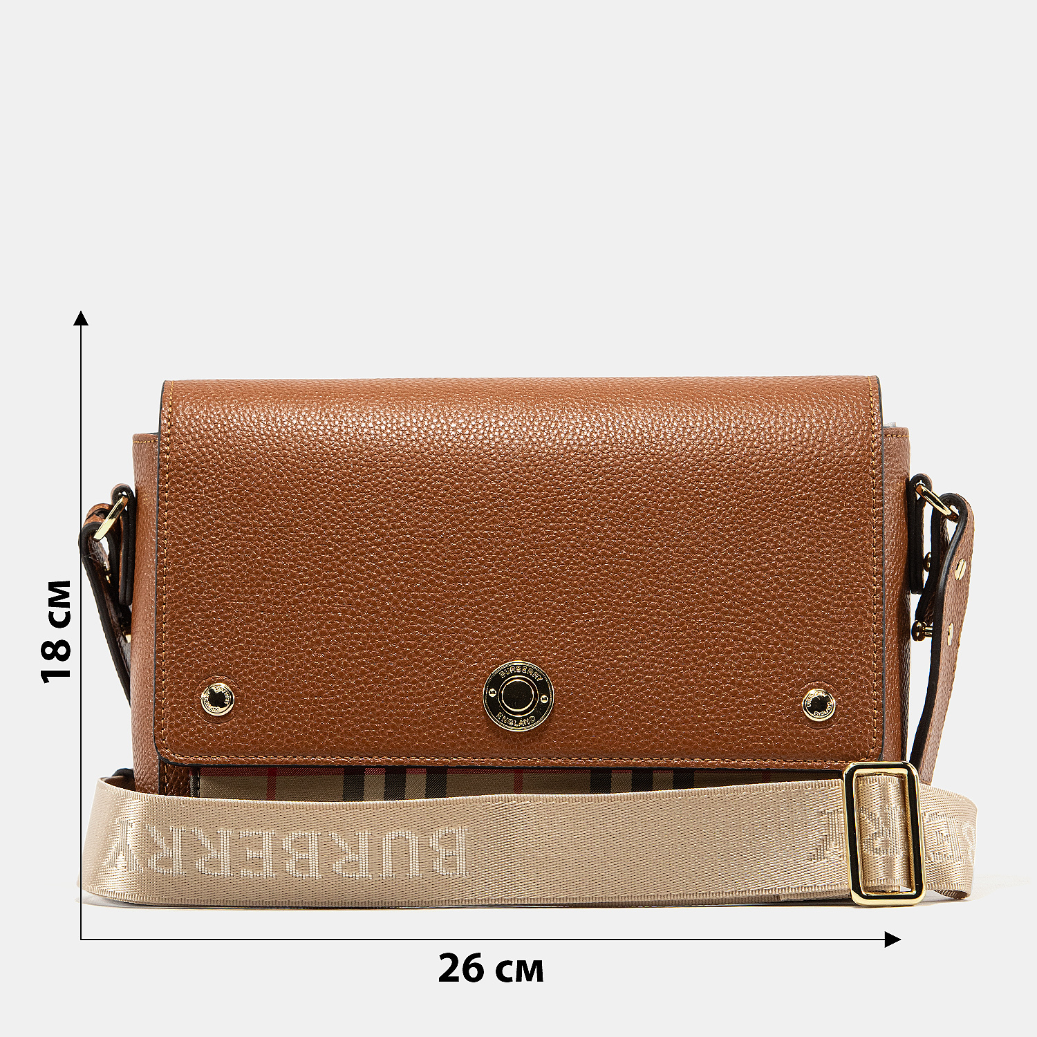 Burberry Leather Vintage Check Note Cross-Body Bag - 3