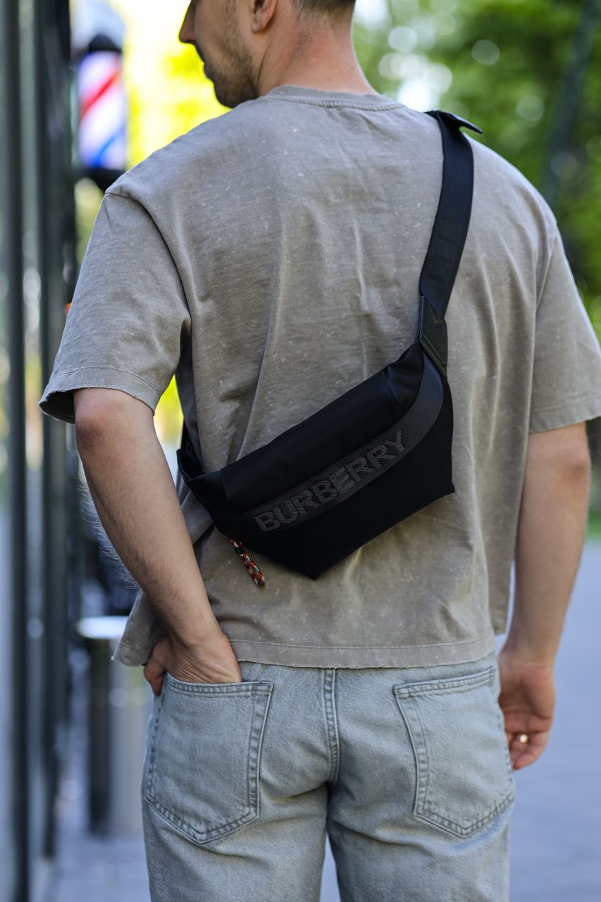 Burberry Men's Sonny Tonal-Logo Belt Bag - 4