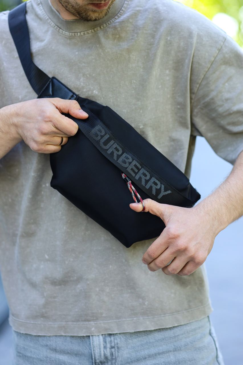 Burberry Men's Sonny Tonal-Logo Belt Bag - 6