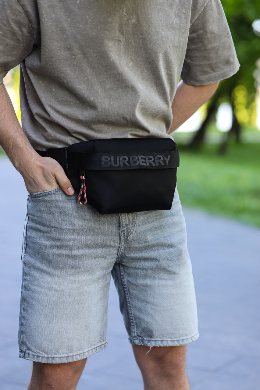 Burberry Men's Sonny Tonal-Logo Belt Bag - 7