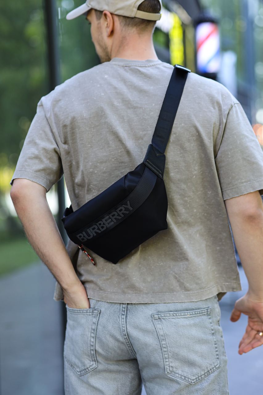 Burberry Men's Sonny Tonal-Logo Belt Bag - 9