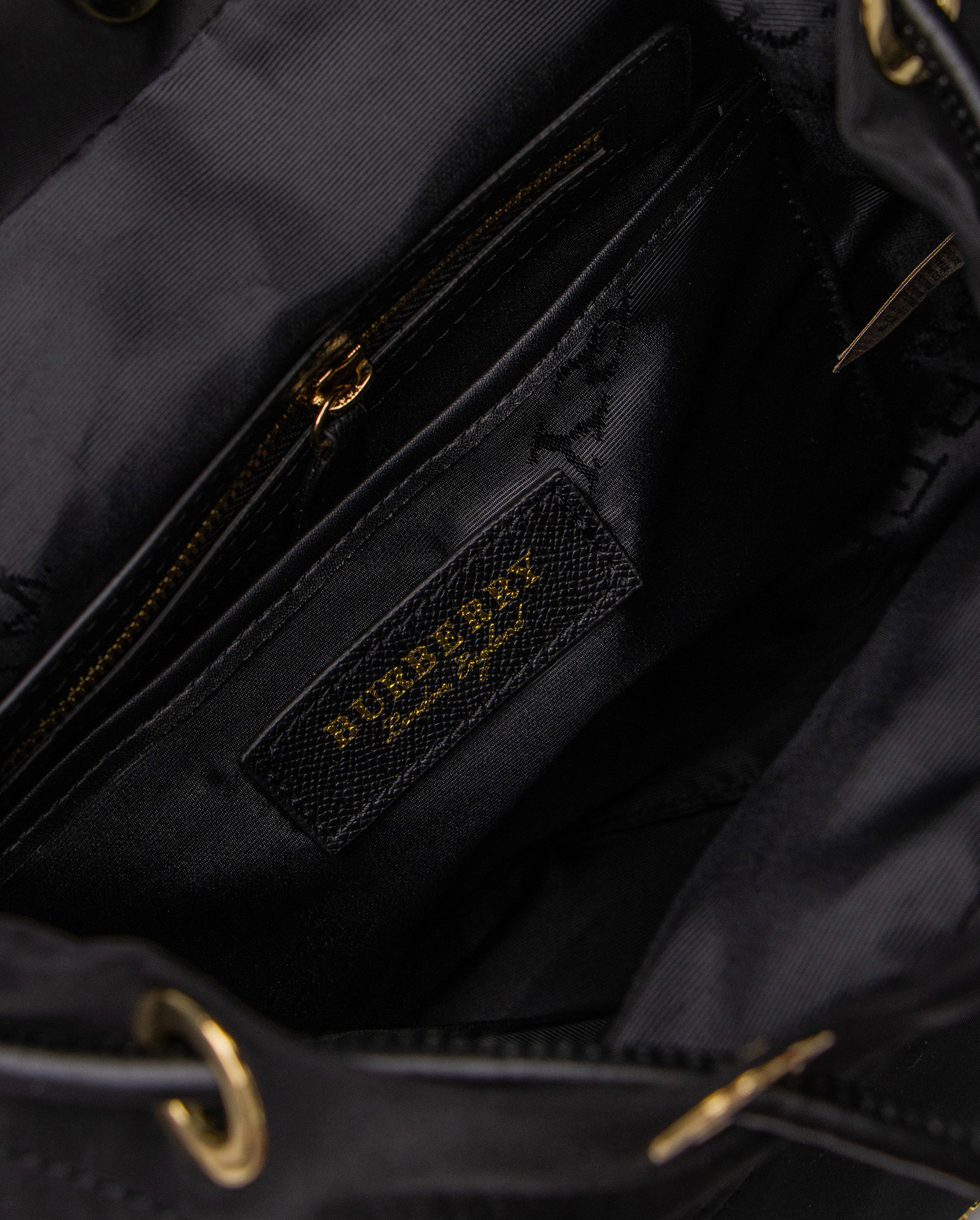 Burberry Nylon Backpack with Leather in Black - 4