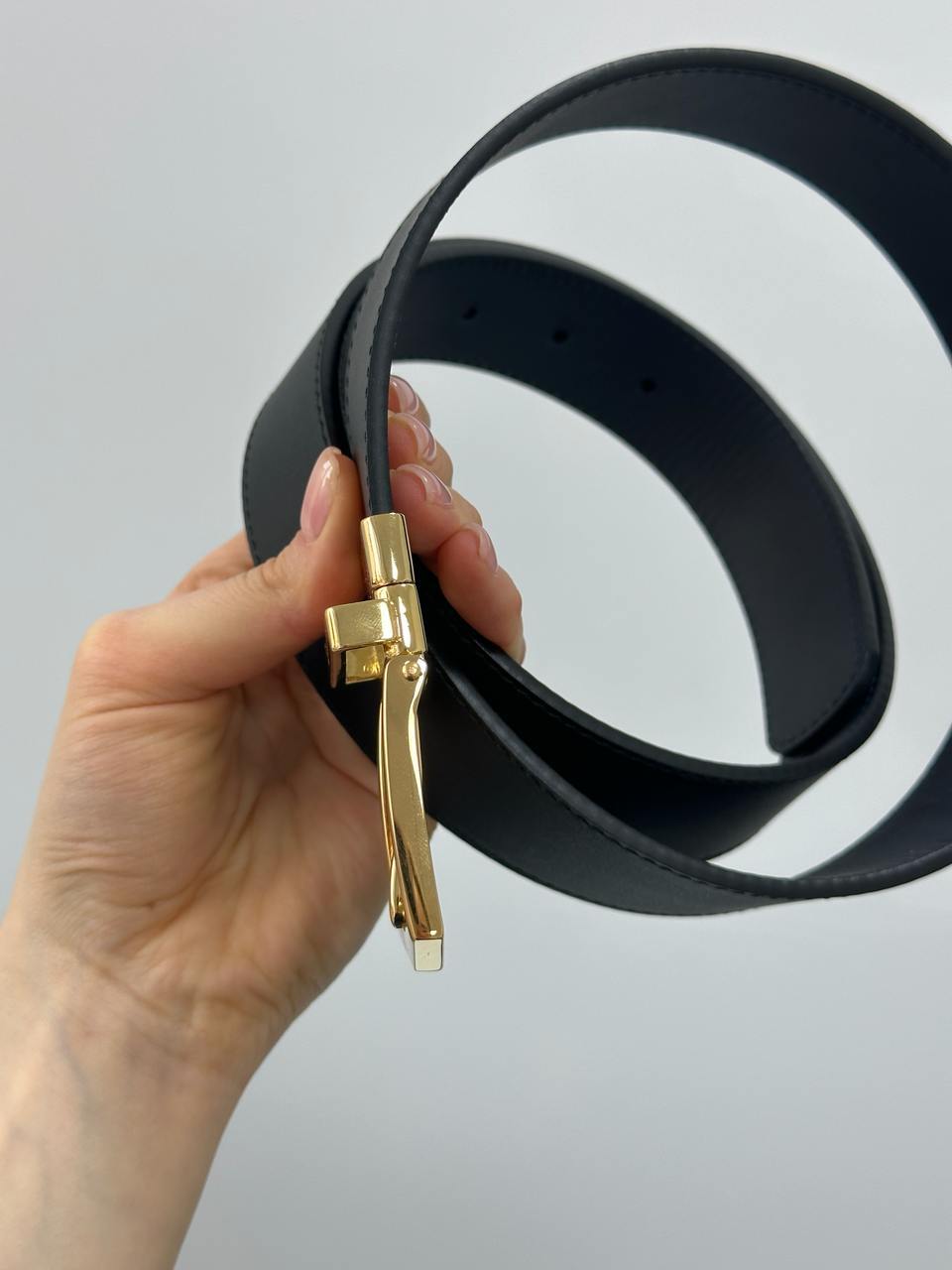 Burberry Reversible Grainy Leather Belt Gold - 11