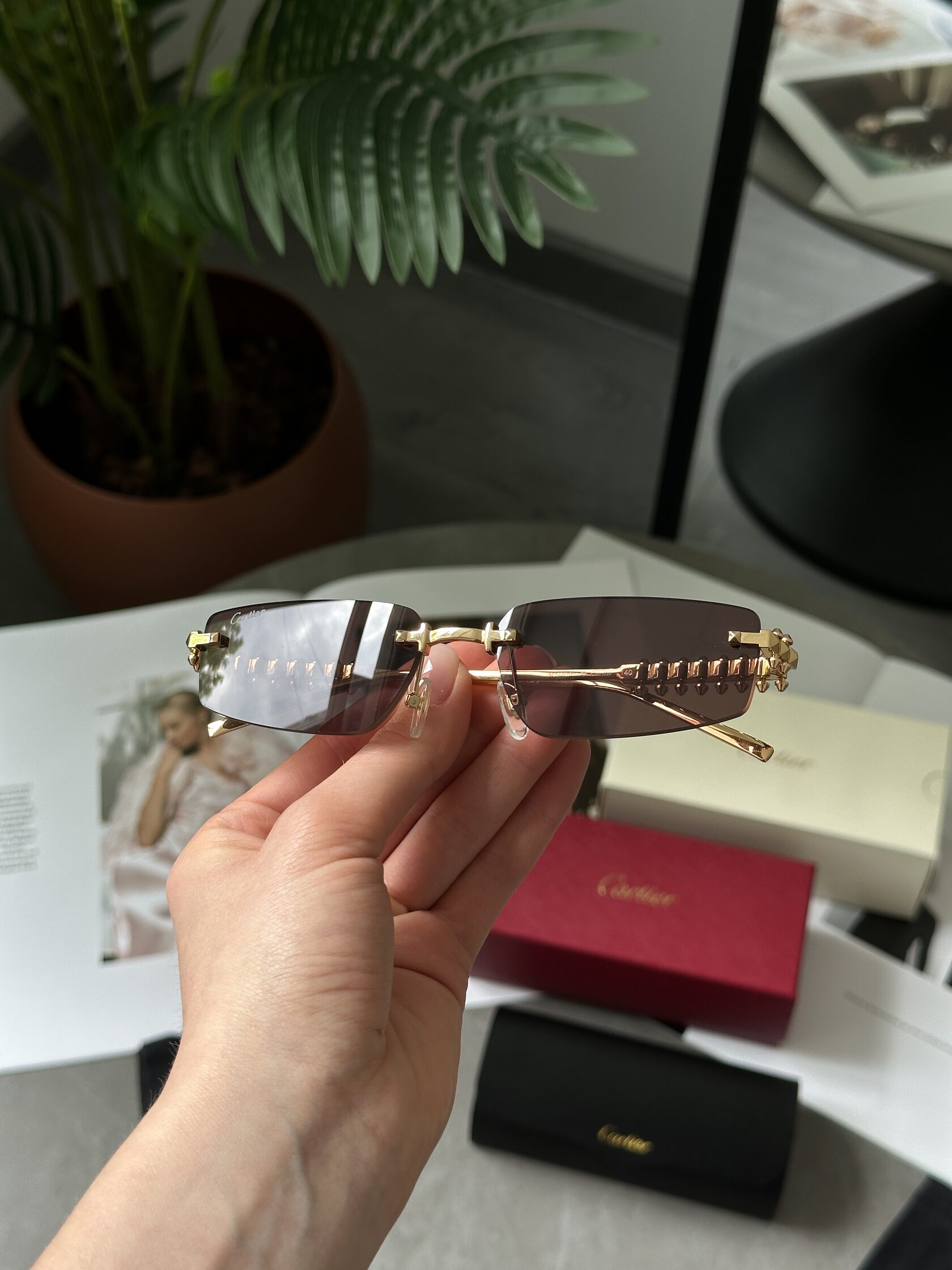 Cartier Clash Pink/Gold CT0544S 001 L Cat.2 - 5