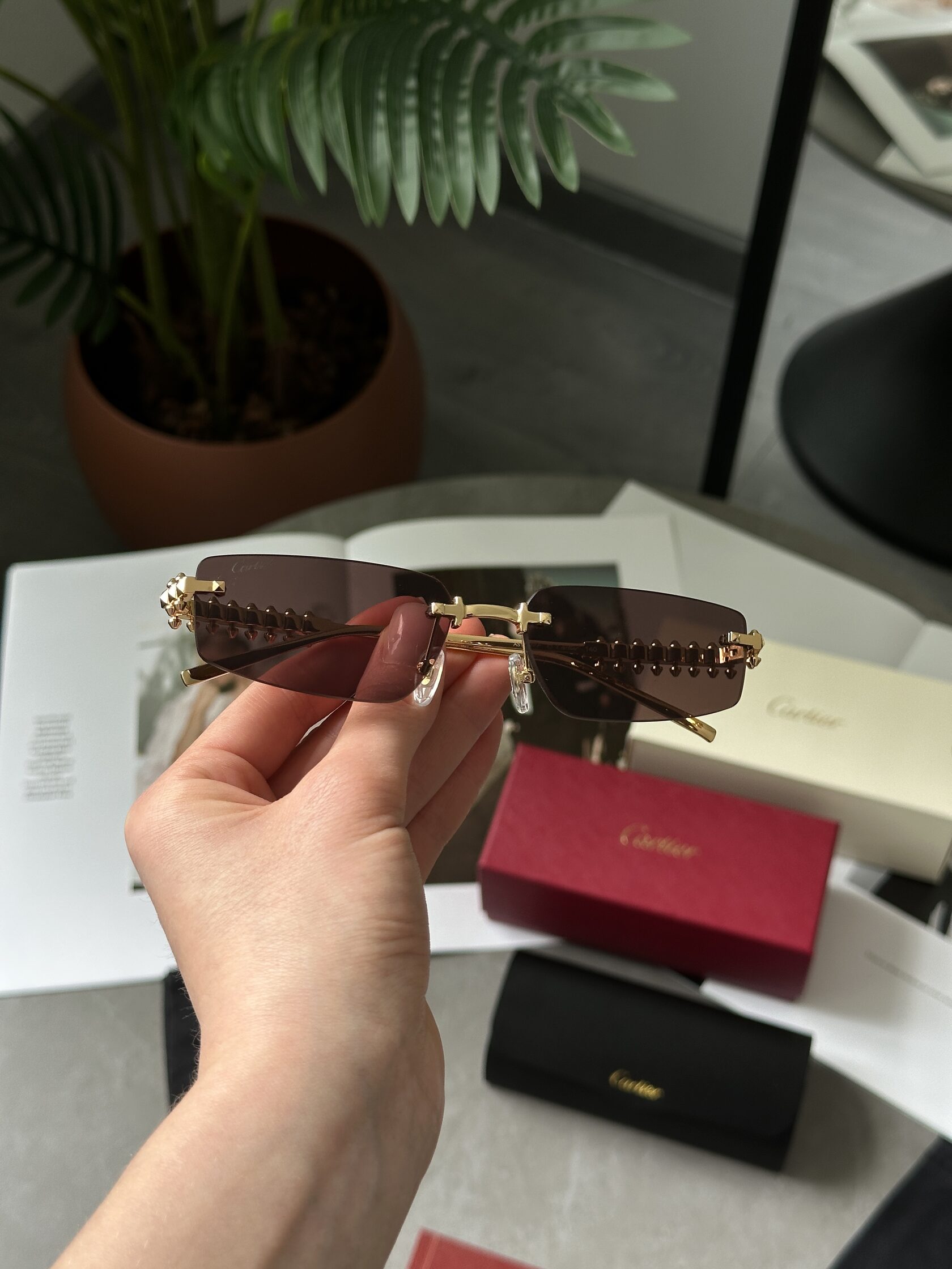 Cartier Clash Pink/Gold CT0544S 001 L Cat.2 - 6