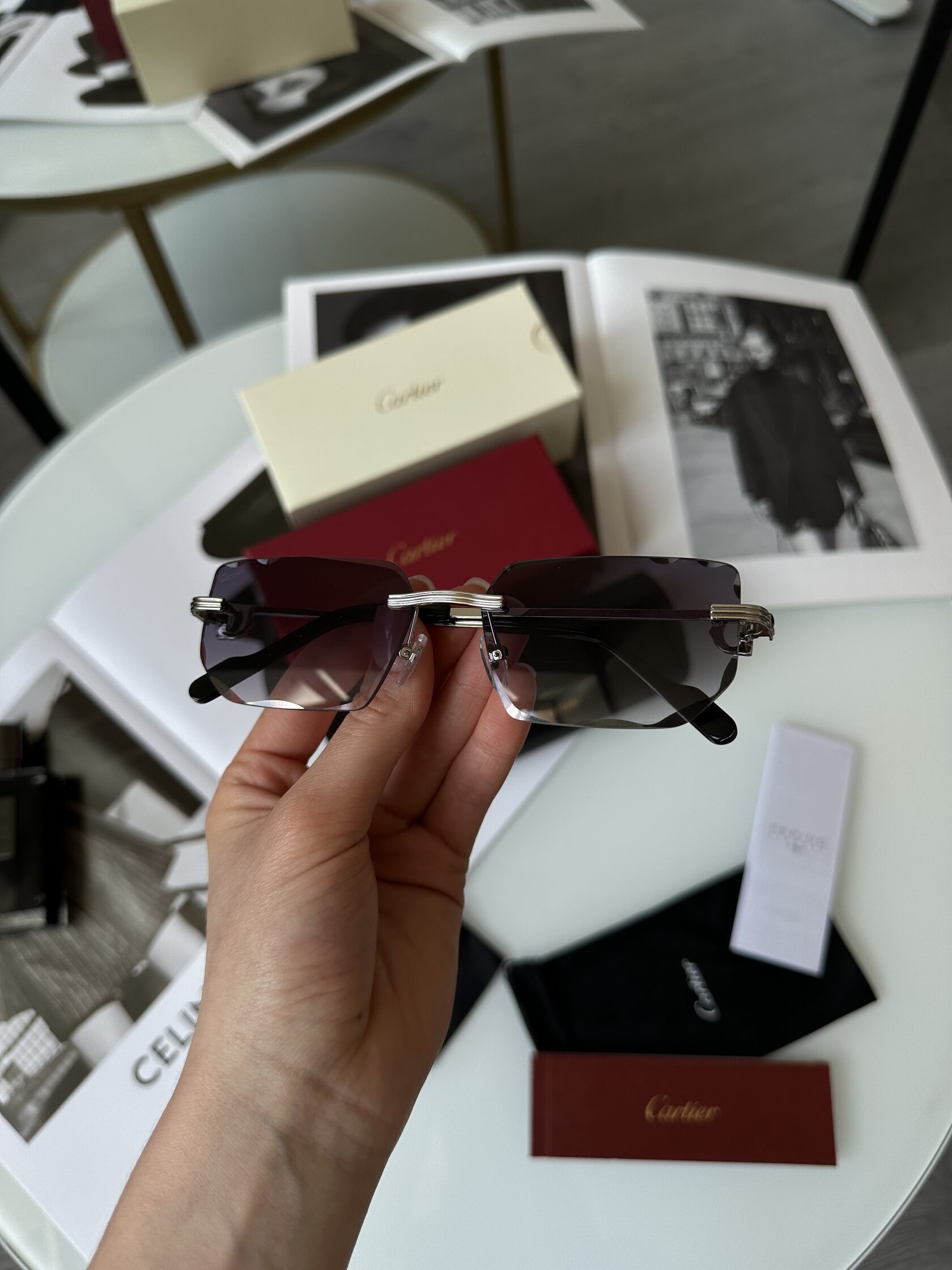 Cartier CT0627S 006WP Blue/Silver - 5