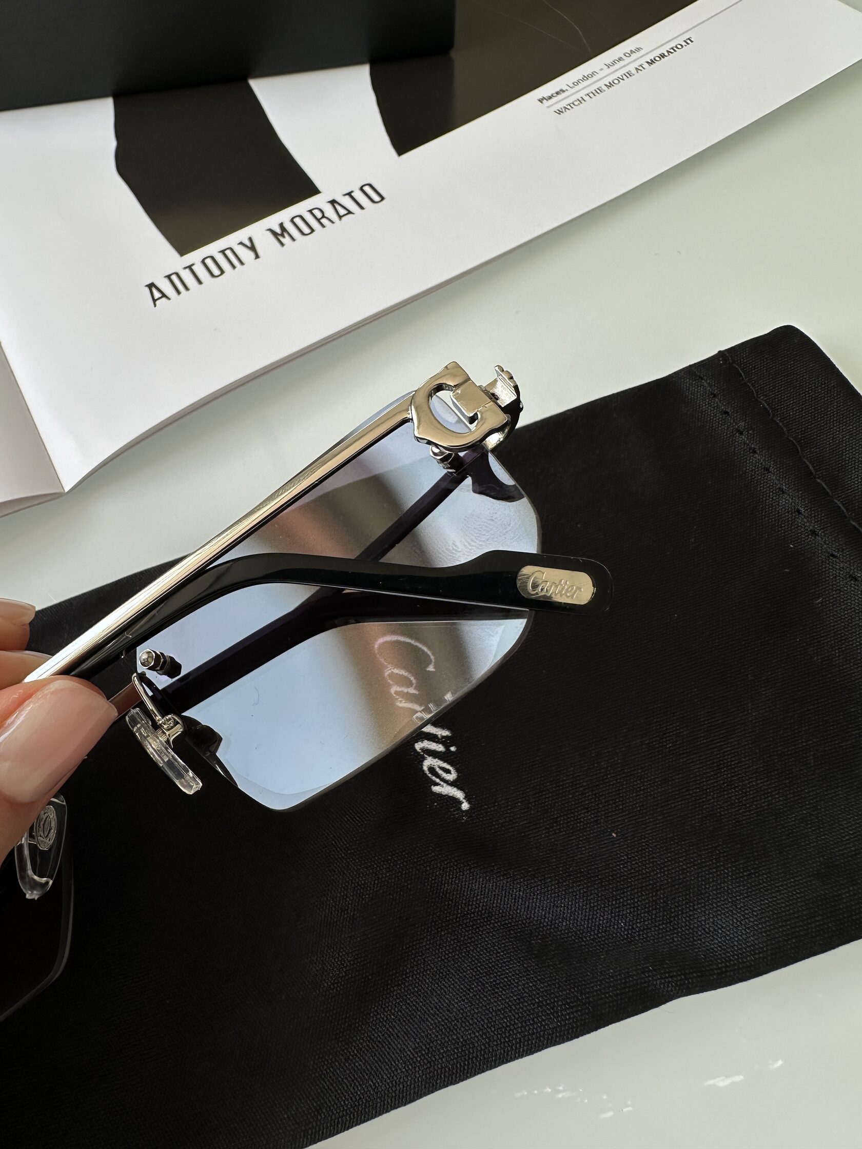 Cartier CT0627S 006WP Blue/Silver - 8